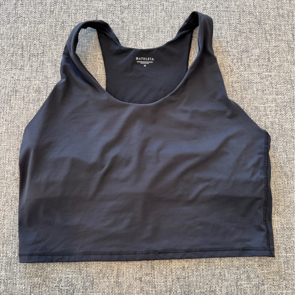 Athleta Black Sports Bra/Cropped Tank